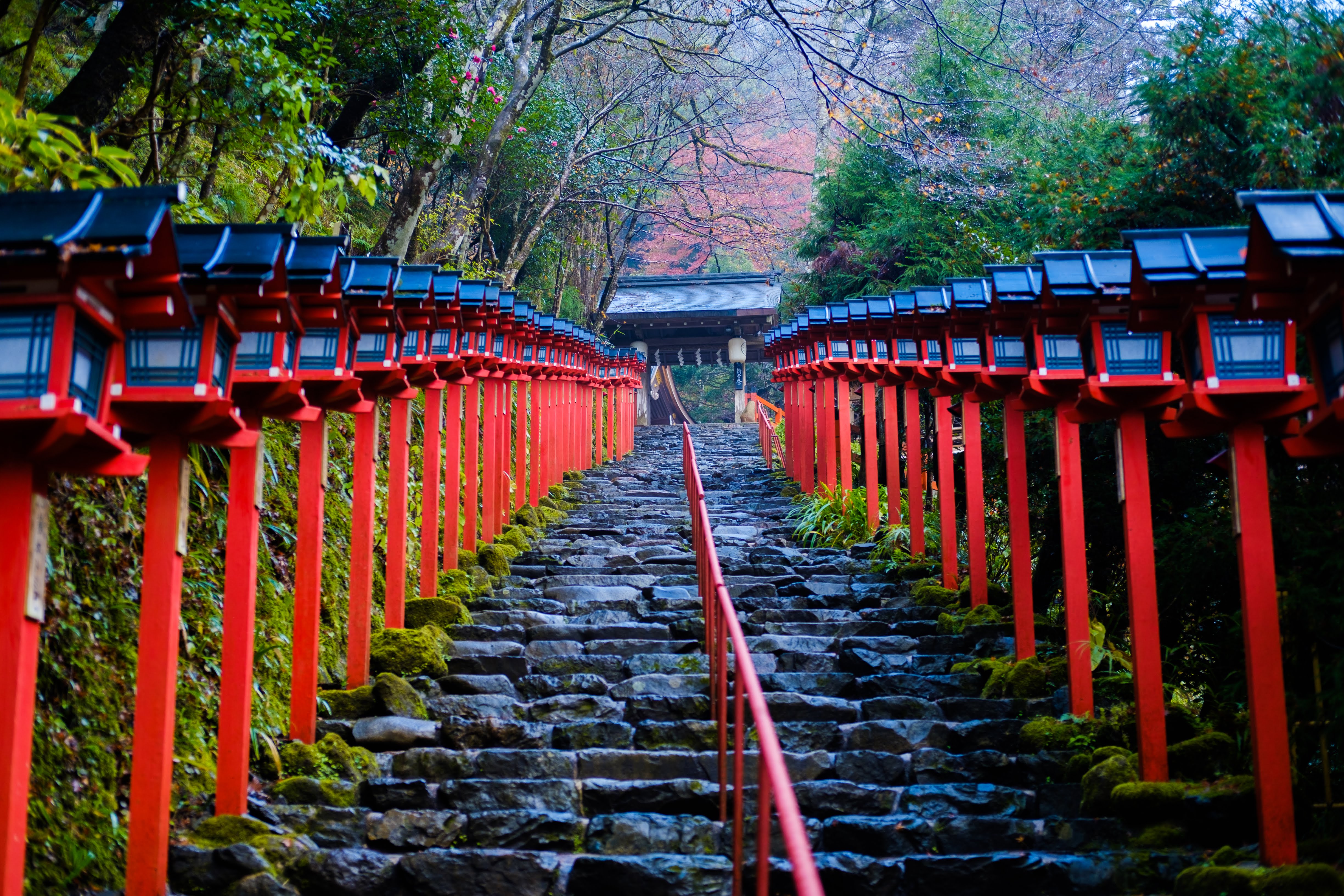 kyoto 貴船神社 石階段